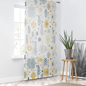 Bohemian Floral Window Curtain – Organic Cotton - Dipaliz - Curtains