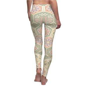 Floral Print Leggings - Premium Bohemian Activewear - Dipaliz