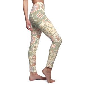 Bohemian Floral Print Leggings - Premium Suede - Dipaliz