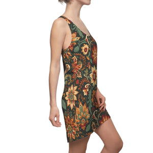 Vibrant Bohemian Floral Racerback – Summer Dress - Dipaliz - Dresses - Xs