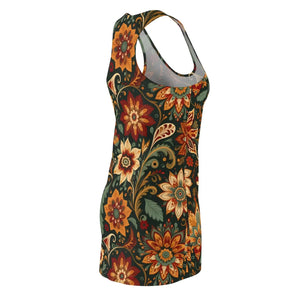 Vibrant Bohemian Floral Racerback – Summer Dress - Dipaliz - Dresses - Xs