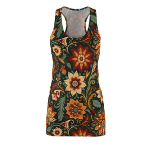Vibrant Bohemian Floral Racerback – Summer Dress - Dipaliz - Dresses - Xs