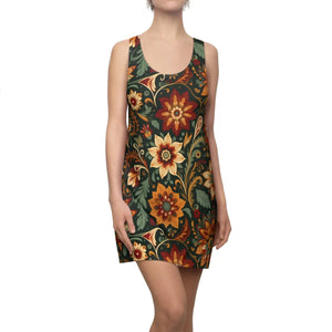 Vibrant Bohemian Floral Racerback – Summer Dress - Dipaliz - Dresses - Xs
