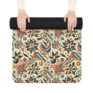 Vibrant Rubber Yoga Mat – Floral Eco - Dipaliz - & Pilates Mats