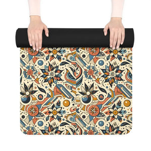 Vibrant Rubber Yoga Mat - Bold Grip & Style - Dipaliz - 24” x 70” - Pilates Mats