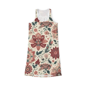 Floral Women Racerback Dress - Elegant Bohemian Summer Style - Dipaliz - Dresses