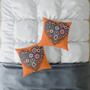 Boho Heart Square – Vibrant Pillow Decor - Dipaliz - Throw Pillows