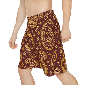 Vibrant Paisley Men’s Sports Shorts - Comfortable Athletic Wear - Dipaliz