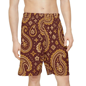 Men’s Sports Shorts Paisley Pattern Designer Athletic Wear Dipaliz - Xs