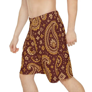Men’s Sports Shorts Paisley Pattern Designer Athletic Wear Dipaliz