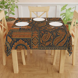 Bohemian Paisley Tablecloth - Boho Chic Vintage Dining - Dipaliz - one Size / White - Tablecloths