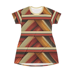 Vibrant Striped t Shirt Dress - Women’s Fashion Summer Style - Dipaliz - Dresses