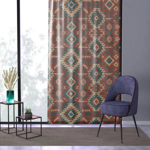 Tribal Print Drapes Boho Vibes Living Room Curtains - Dipaliz - Sheer / White / 50’’ × 84’’