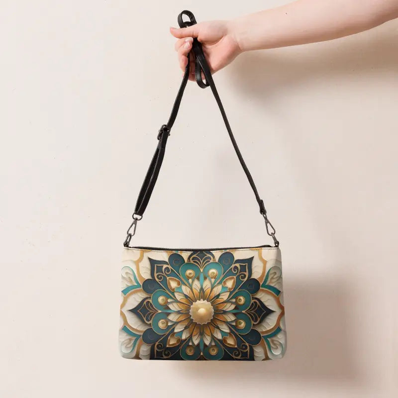 Chic Boho Mandal Pattern Crossbody Bag for Fashionistas - Bags