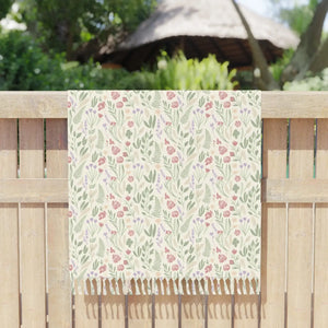 Boho Floral Beach Towel – Sand-resistant Weave - Dipaliz - Towels