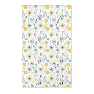 Bright Boho Floral Grey Yellow Area Rug - Vibrant Design - Dipaliz - 36’’ × 60’’ - Rugs