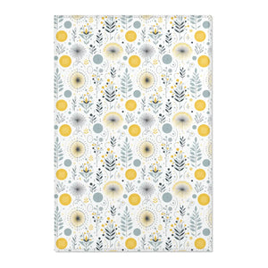 Bright Boho Floral Yellow Area Rug – Eco Fiber - Dipaliz - Rugs