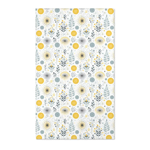 Bright Boho Floral Yellow Area Rug – Eco Fiber - Dipaliz - Rugs
