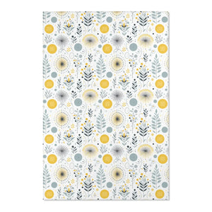 Bright Boho Floral Yellow Area Rug – Eco Fiber - Dipaliz - Rugs