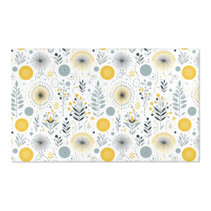 Bright Boho Floral Yellow Area Rug – Eco Fiber - Dipaliz - Rugs