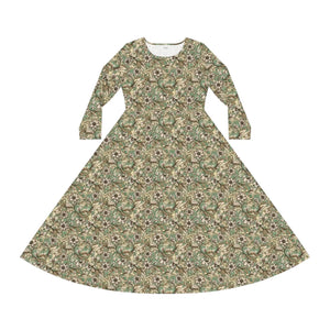 Sleeve Dance Dress – Boho Floral Long - Dipaliz - Dresses - s