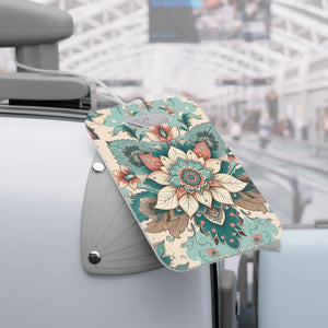 Boho Floral Luggage Tags - Durable Faux Leather - Dipaliz