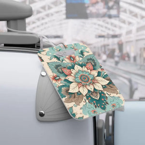 Boho Floral Luggage Tags - Travel Essentials for Wanderers - Dipaliz - Rectangle / one Size - Accessories