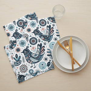 Boho Floral Napkin Set – Holiday Table Decor - Dipaliz - Cloth Napkins