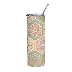 Boho Floral 20oz Stainless Steel Tumbler - Eco Travel Mug - Dipaliz - Tumblers