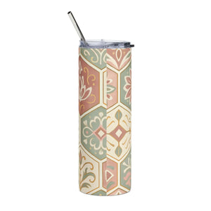 Boho Floral 20oz Stainless Steel Tumbler - Eco Travel Mug - Dipaliz - Tumblers