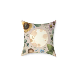 Boho Floral Square Pillow - Vibrant Cozy Home Decor - Dipaliz - 18’’ × - Throw Pillows