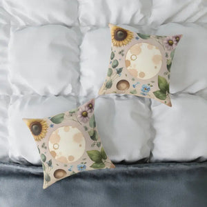 Boho Floral Square Pillow - Vibrant Cozy Home Decor - Dipaliz - Throw Pillows