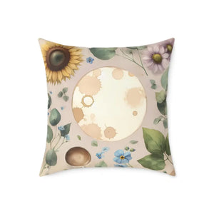 Boho Floral Square Pillow - Vibrant Cozy Home Decor - Dipaliz - 24’’ × - Throw Pillows