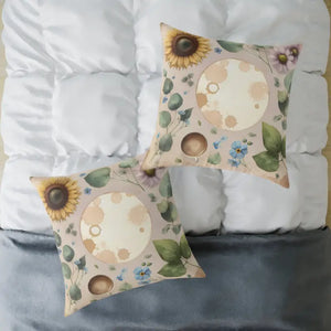 Boho Floral Square Pillow - Vibrant Cozy Home Decor - Dipaliz - Throw Pillows