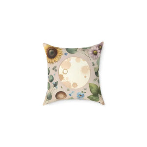 Boho Floral Square Pillow - Vibrant Cozy Home Decor - Dipaliz - Throw Pillows