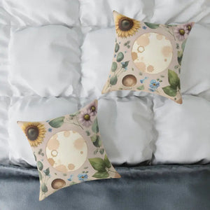 Boho Floral Square Pillow - Vibrant Cozy Home Decor - Dipaliz - Throw Pillows