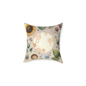 Boho Floral Square Pillow – Cozy Home Decor - Dipaliz - Throw Pillows
