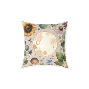 Boho Floral Square Pillow – Cozy Home Decor - Dipaliz - Throw Pillows