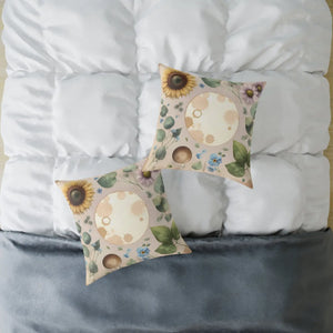 Boho Floral Square Pillow – Cozy Home Decor - Dipaliz - Throw Pillows