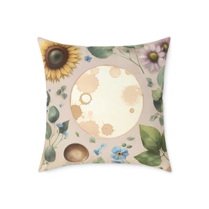 Boho Floral Square Pillow – Cozy Home Decor - Dipaliz - Throw Pillows