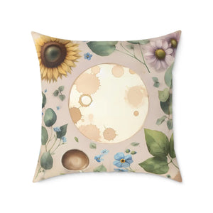 Boho Floral Square Pillow – Cozy Home Decor - Dipaliz - Throw Pillows