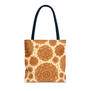Boho Floral Tote Bag - Chic Eco Market Style - Dipaliz - 16’’ × / Navy - Bags