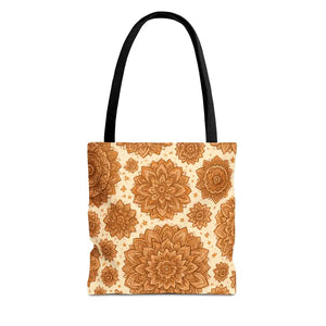 Boho Floral Tote Bag - Chic Eco Market Style - Dipaliz - 13’’ × / Black - Bags