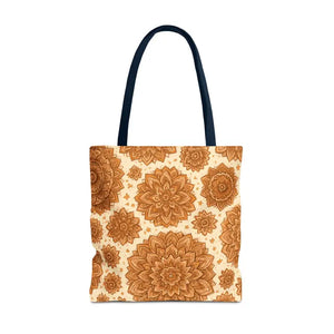 Boho Floral Tote Bag - Chic Eco Market Style - Dipaliz - 18’’ × / Navy - Bags