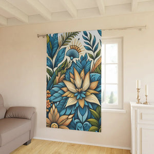 Vibrant Floral Curtains – Organic Cotton Decor - Dipaliz