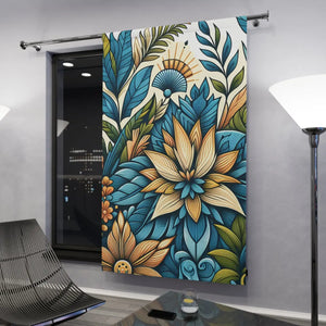 Vibrant Floral Curtains – Organic Cotton Decor - Dipaliz