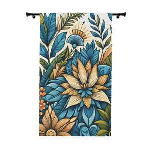 Vibrant Floral Curtains – Organic Cotton Decor - Dipaliz