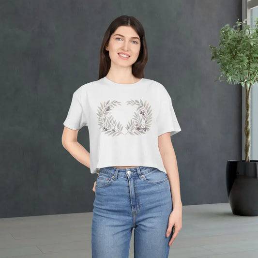 Womens Crop Tee - Soft Boho Comfort | Dipaliz - White / Xs - T-shirts
