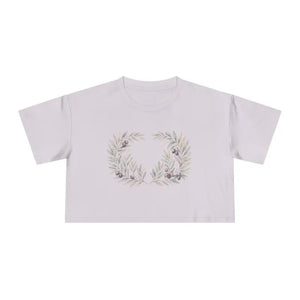 Women’s Crop Tee - Trendy Boho Floral Dropped Shoulder - Dipaliz - Orchid / s - T-shirts