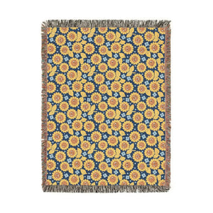 Clay, rust and dried-grass gold on an unbleached ground, DipaliZ blanket